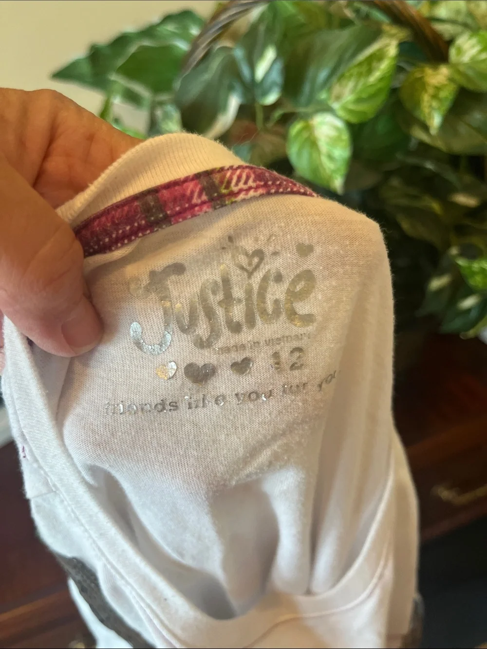 Justice Sequined White Tee Flower Dream Big